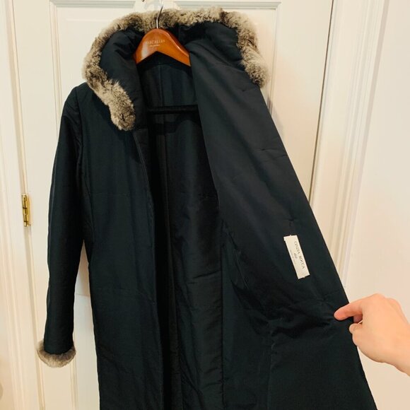 Cinzia Rocca Womens Top Over Coat, Sz 44 IT/ 8 US, Made In Italy Rabbit Fur - Picture 8 of 16
